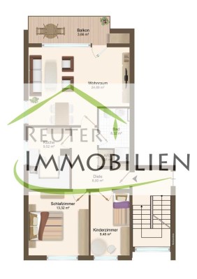 Hier wird Energieeffizienz groß geschrieben!
Kernsanierte 3,5 Zimmer-Wohnung mit Balkon in ruhiger