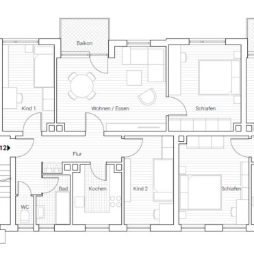 Erstbezug nach Sanierung: freundliche 4-Zimmer-Wohnung mit Einbauküche und Balkon in Herzogenaurach