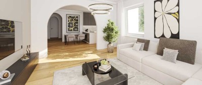 2,5-Zimmer-Wohnung mit großem Balkon und Tiefgaragenstellplatz möchte neu zum Leben erweckt werden!