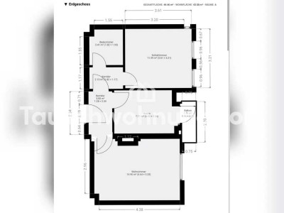 Tauschwohnung: Schöne sonnige 2 Zimmer Wohnung