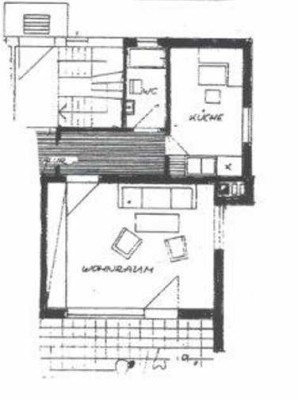 Ruhige Einzimmerwohnung mit Terrasse in Tutzing