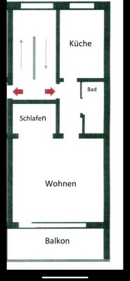 Erstbezug nach Sanierung mit Balkon: freundliche 1-Zimmer-Wohnung in Mönchengladbach
