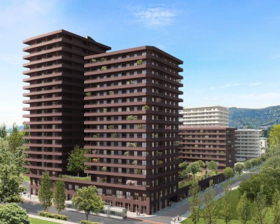 Q5 am PARK Traumblick 14.OG großartige, sonnige 3ZI mit 21m² Eck-Balkon