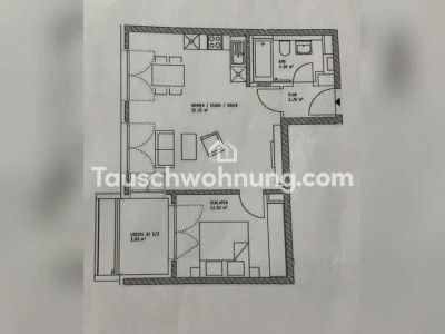 Tauschwohnung: Moderne 2-Zimmer-Wohnung mit schönem Balkon
