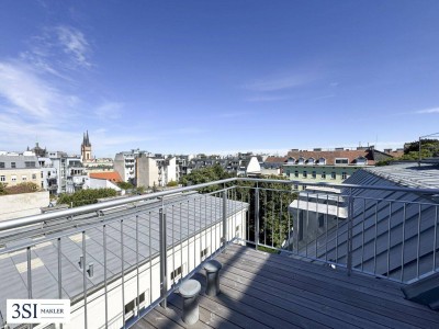 Traumblick! Urbanes Wohnen– 1,5-Zimmer-Juwel im 7. Bezirk mit riesiger Dachterrasse