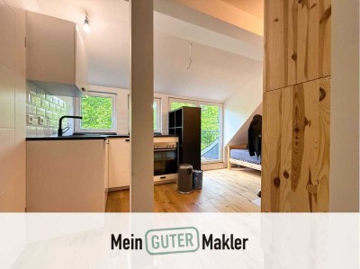 Attraktives 1-Zimmer-Dachgeschossapartment mit Balkon, Einbauküche und Duschbad