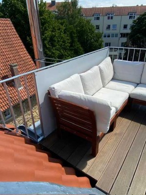 TOP-sanierte Maisonette-Wohnung, Dachterrasse über den Dächern der Osnabrücker Altstadt