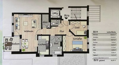 Exklusive, neuwertige 3-Raum-Wohnung mit Balkon