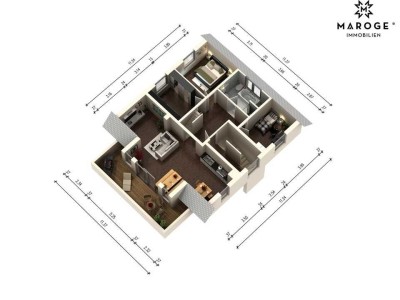 hochwertige 6 Zimmer Maisonettenwohnung mit Fernblick in Neuenstadt