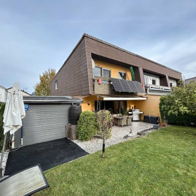 Solides Reihenendhaus mit Pultdach, großem Hobbyraum & Einzelgarage inkl. Außenstellplatz