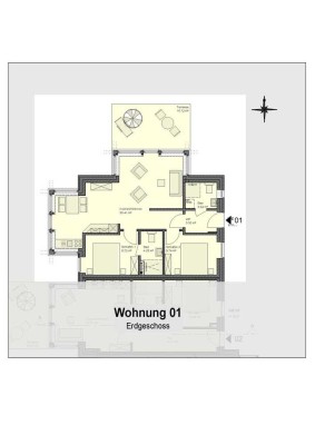 LANGEOOG: Exklusive Neubau - Ferienwohnung 01 in bevorzugter Lage