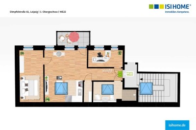 Erstbezug nach Sanierung! - 2,5 Raumwohnung in Leipziger Stadtteil Schönefeld-Abtnaundorf - WE22