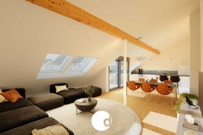 Exklusive bezugsfertige Eigentumswohnung mit spektakulärer Dachterrasse