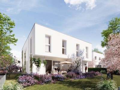 Moderne Doppelhaushälfte in Parndorf: Erstbezug mit Garten und Terrasse!