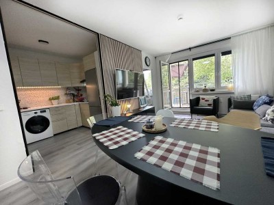 Möblierte 3,5-Zimmer-Wohnung mit Balkon & Parkblick nahe S-Bahn Springpfuhl