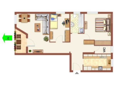 Helle 3-Zimmer-Wohnung mit Balkon & Stellplatz – ca. 73 m²