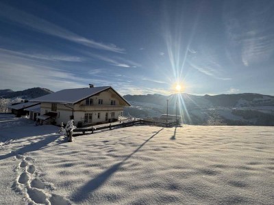 Traumhafte 2-Zimmer-Wohnung mit Weitblick und Sonne von morgens bis abends in Oberstaufen