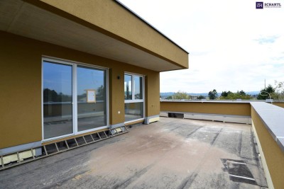 MEGA-COOLE-PENTHOUSE-WOHNUNG mit einer sehr großen Dachterrasse mit Rundumblick in die Berge-Sloveniens - 8401 Kalsdorf! PROVISIONSFREI!