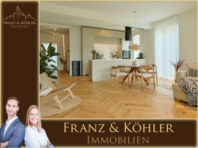 Eleganz trifft auf Komfort- Hochwertige 3-Zimmer Gartenwohnung mit Einbauküche und 2 TG-Stellplätzen