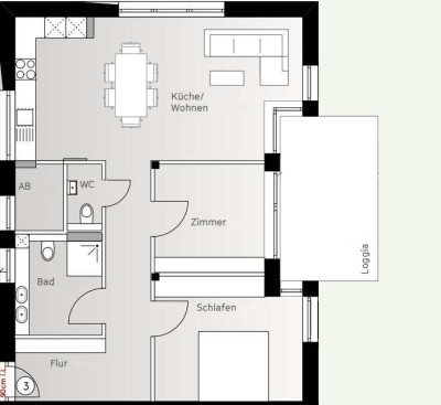 Helle 3-Zimmer-Wohnung mit Balkon im 1. OG in Merklingen