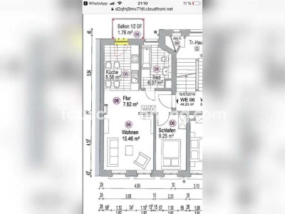 Tauschwohnung: Tausche 2-Raum Wohnung mit Balkon gegen 3-Raum Whg