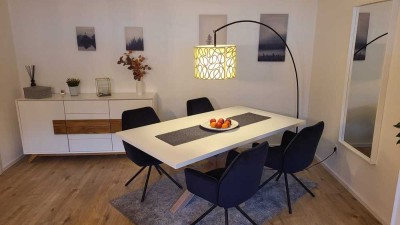 möbliert vermietete 3-Zimmer-Wohnung mit eigener Garage