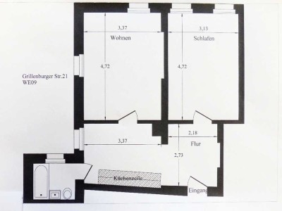Sanierte, coole 2-Zimmer-Wohnung mit Einbauküche in Dresden