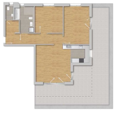 Tolle und gut geschnittene 3-Zimmer-Penthouse-Wohnung mit großer Dachterrasse in Speyer Süd!