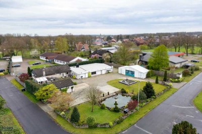 Ein schönes Bungalow mit großzügigen Geschäftsräumen in Zentrum von Lohne