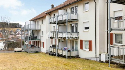 Ideal geschnittene 2-Zimmer-Erdgeschosswohnung mit Balkon in gepflegtem Mehrfamilienhaus