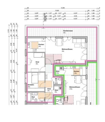 Attraktive 3-Zimmer Penthouse Wohnung mit Balkon und Einbauküche