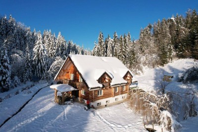 Luxuriöses Eco-Chalet mit privatem Schwimmteich in Nötsch im Gailtal