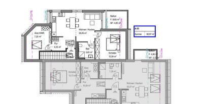 2 ZKB Neubauwohnung im Dachgeschoss A03