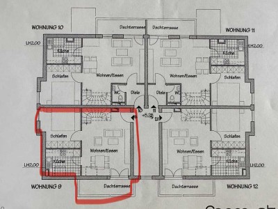 3 1/2 Zimmer-DG- Maisonette mit großem Balkon, EBK und TG- Stellplatz in Mannheim- Seckenheim