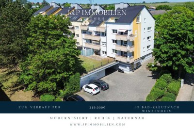Modernisierte und naturnahe 2-Zimmer-Wohnung mit großzügiger Terrasse!