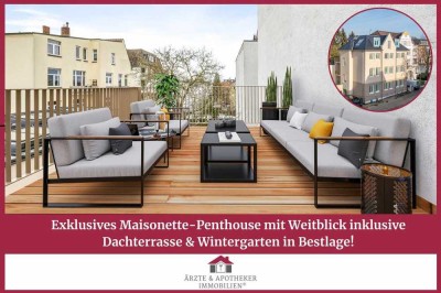 Exklusives Maisonette-Penthouse mit Weitblick inklusive Dachterrasse & Wintergarten in Bestlage!