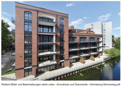 Großzügige Loft-Wohnung, 3,5 Zimmer, 2 Balkone, Einbauküche, Sauna, Kaminofen und 2 TG-Stellplätzen