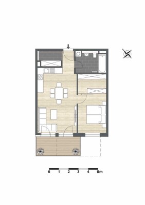 2-Zimmer-Wohnung im Neubau mit Einbauküche "Rheintalquartier"