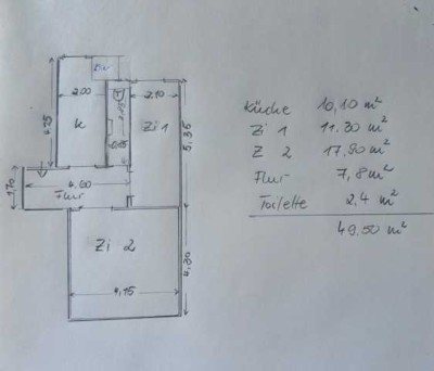 2 Raum-Wohnung