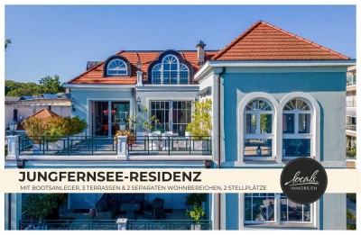 Zwei traumhafte Seewohnungen mit Bootsliegeplatz, 3 Terrassen, 2 separate Eingänge und Stellplätze