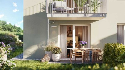 Gartenwohnung mit West-Terrasse