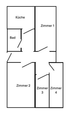 Vermietete 4-Zimmer-Wohnung in Berlin Spandau im Erdgeschoss