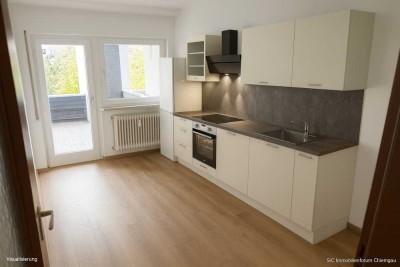 Sofort vermieten oder einziehen! 2-Zimmer-Wohnung 
mit Süd-West-Balkon und neuer Küche
in Traunste