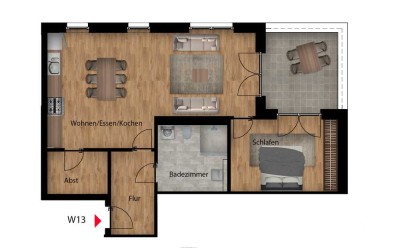 Modernes und gemütliches Penthaus mit Dachterrasse