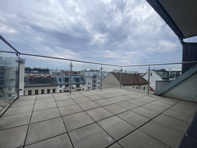 Klimatisierte Dachterrassenwohnung - schöne Terrasse nach Osten - Nahe U1-Keplerplatz