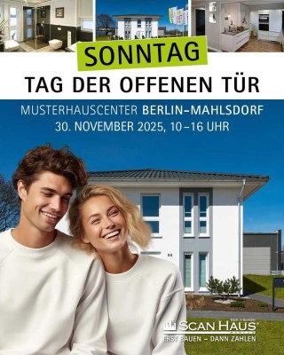 Sonntag der 30. November, Tag der offenen Tür in Mahlsdorf von 10.00 - 16.00 Uhr