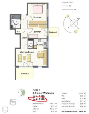 Stilvolle 3-Zimmer-Wohnung vollmöbliert mit gehobener Innenausstattung mit EBK in Kornwestheim