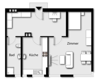 Köln-SÜLZ*zentrale Bestlage*1,5 Zi.*möbliert*ab spätestens 07.11.25*