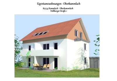 Kammlach: 2-Zimmer-EG-Wohnung mit Terrasse - NEUBAU in Planung - Baugenehmigung vorhanden