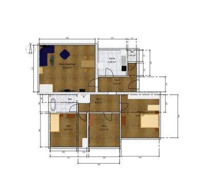 Hochwertige 4,5-Zimmer-EG-Wohnung mit Terrasse, Gartenanteil, Fußbodenheizung & neuer Wärmepumpe